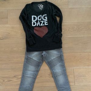 Moto Stretch Skinny Gray Jeans size 2